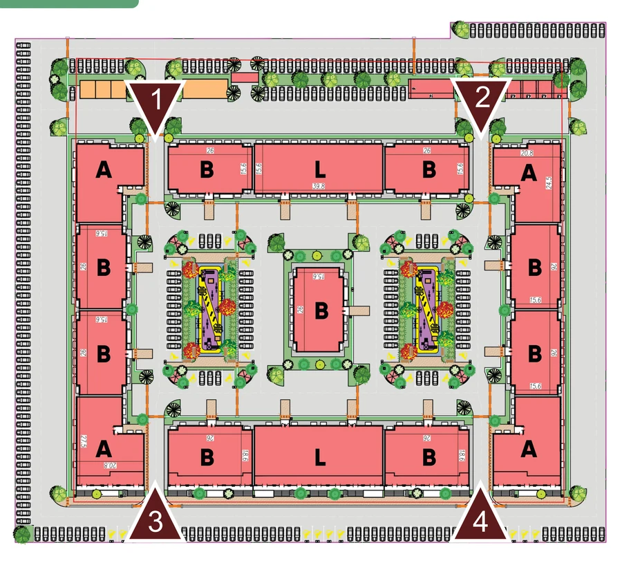 ЖК Nurli Makon в Нурафшане - Генплан LOT-2