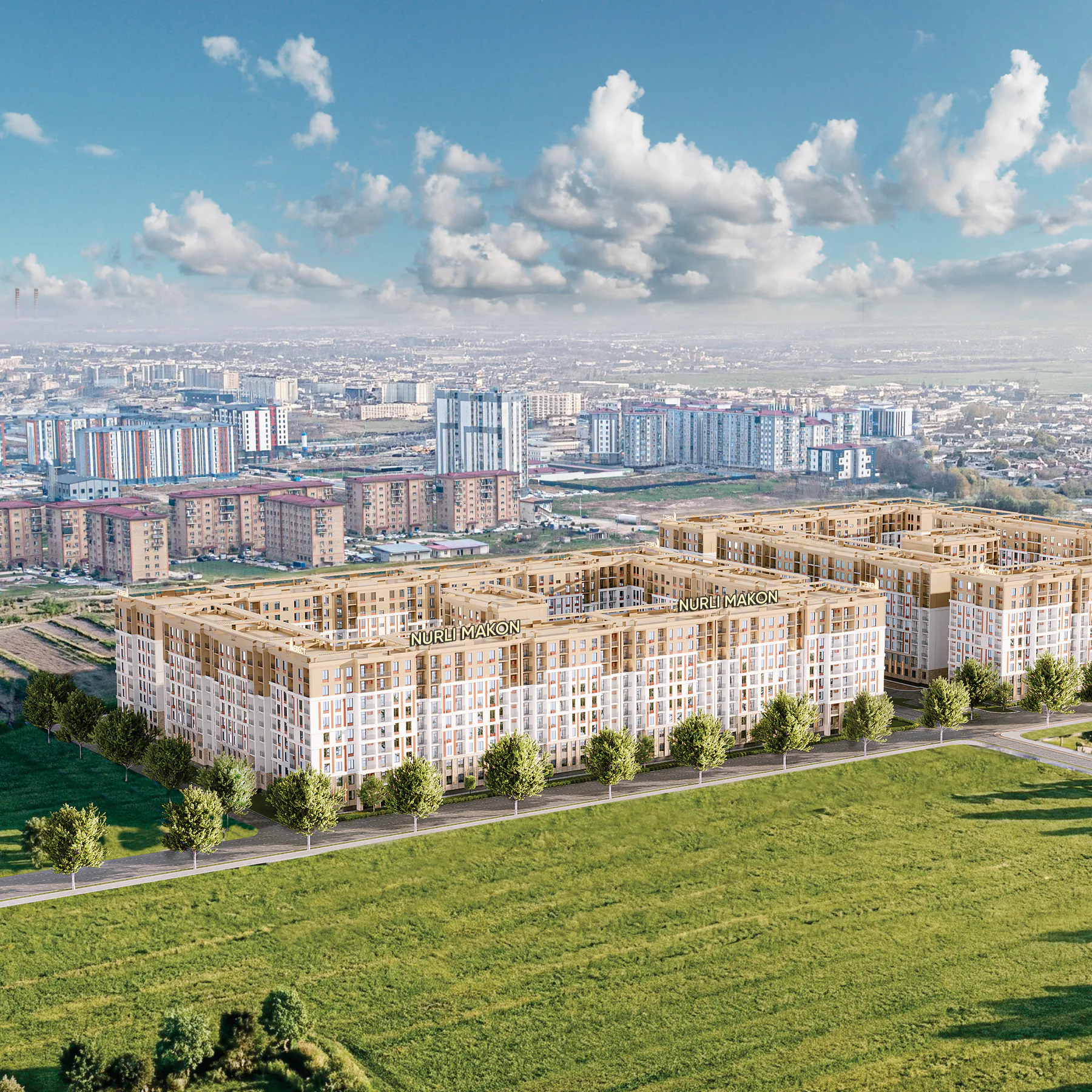 Жилой комплекс Nurli Makon - 10 000 м² зелёной зоны